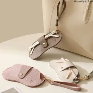 Soft Lychee Pattern PU Leather Glasses Bag Retro Sunglasses Case Portable Myopia Frame Case Simple Eyeglasses Eyewear Storage