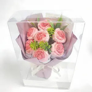 Knitted Fake Flower Home Decor, Room Decoration, Gift Present, Valentine's Day Gift, Realistic Faux Flowers, Artificial Plant Ornament