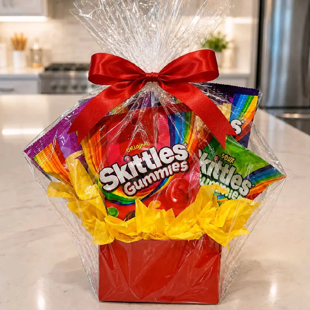 Skittles Gummies Assorted Flavors Candy Bouquet, Gummy Candy