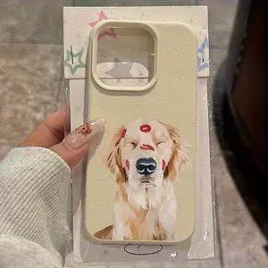 Cute Golden Retriever Phone Case, Anti-Drop Tpu Material, Compatible with iPhone 11/12/13/14 Pro Max/15 Pro/16 Plus/17 Pro Max