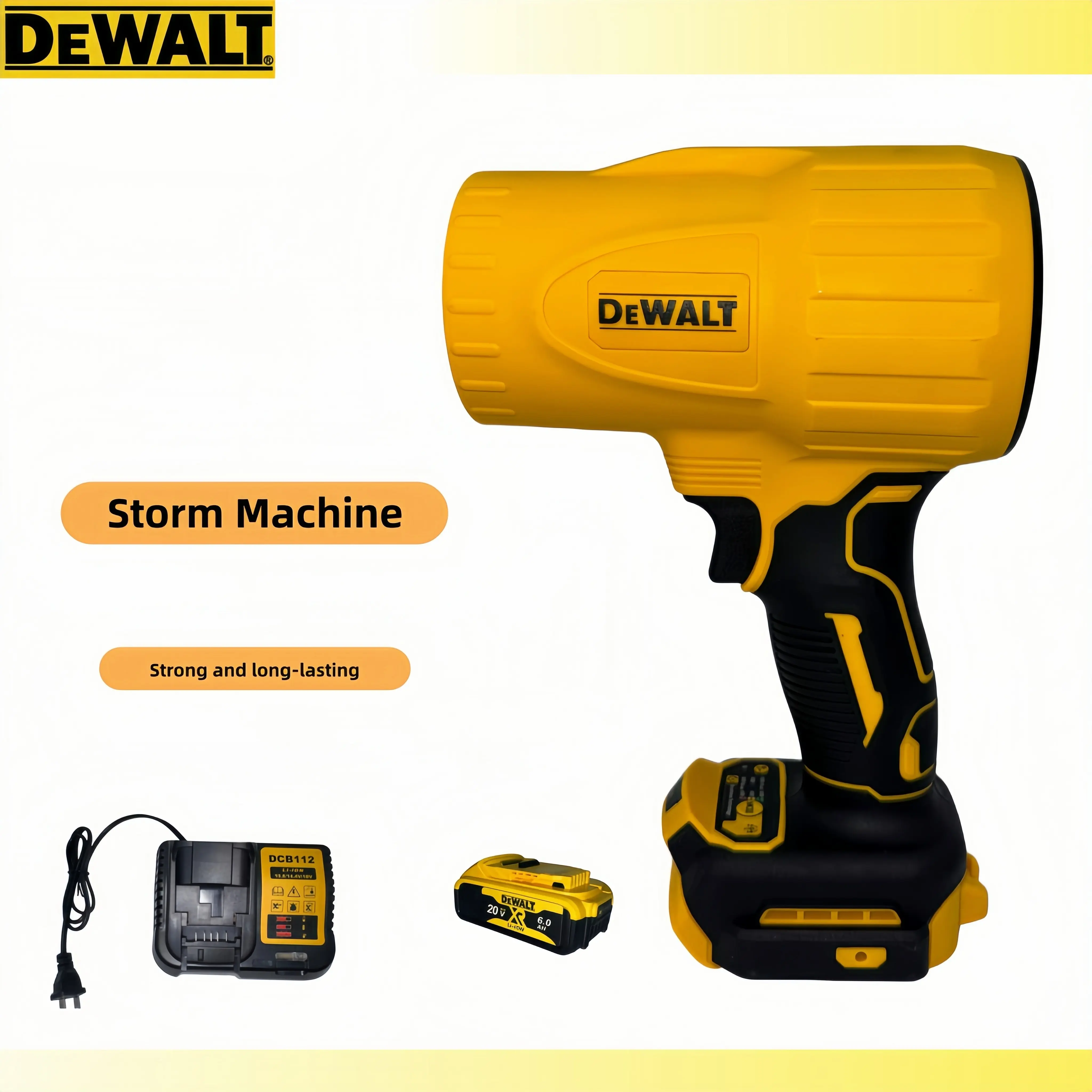 DEWALT 20V MAX Lithium-Ion Handheld Cordless Blower - Brushless High-Speed Motor Tool for Workshop Users, Ergonomic Variable-Speed Rechargeable Debris Cleaner with Long Battery Life, Durable Storage Case repair hard kit complete torque impact