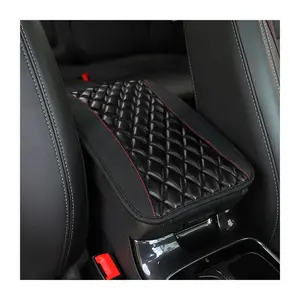 Center Console Pad PU Leather Car Armrest Seat Box Cover Mat, 12.72"×7.52" Waterproof Auto Armrest Seat Box Protector Accessories for Car, SUV, Truck