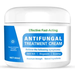 Effective Fast-Acting Antifungal Treatment Cream - Maximum Strength Natural Formula for Jock Itch, Ringworm & Eczema (60ml)