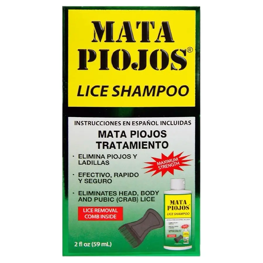 Matapiojos Lice Shampoo for Lice Removal 2oz / 59ml, Comfortable Treatment for All Hair Types, Made in the US Cleanser Conditioner Gentle