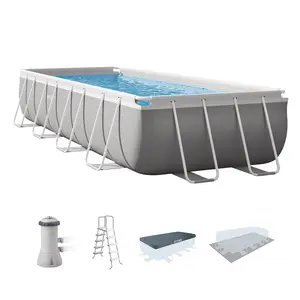 Intex 16' x 8' x 42" Prism Frame Rectangular Above Ground Swimming Pool Set