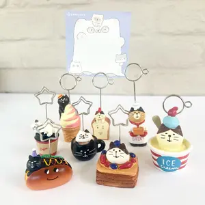 Cute Cartoon Cat Design Note Holder, Memo Stand, Picture Photo Holder, Table Card Holder, Note Clip