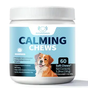 Calming Chews for Dogs – Helps with Anxiety, Stress & Barking – Promotes Relaxation, Calm Behavior & Focus