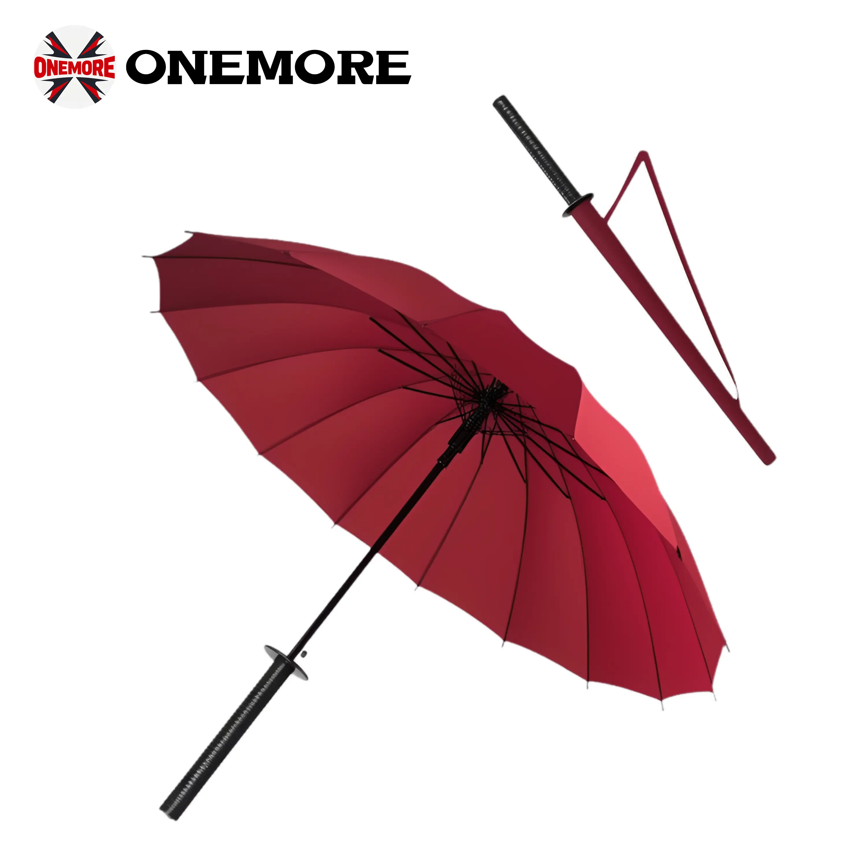 DKD Creative Samurai Umbrella – 24-Bone Windproof Semi-Automatic Umbrella | Unique Ninja-Style Perfect Halloween gifts