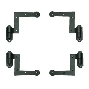Wood Shutter Hardware 30-14-88510 New York Style Hinge Kit, 1.5 in. - Black, Cast Iron, Weatherproof