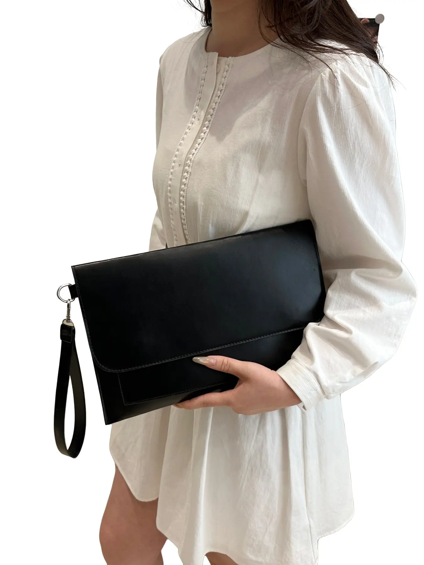Women's PU Oversized Envelope Clutch Bag, Multi-Layer Wristlet Purse, Office Evening Party Daily Use, Fashionable Handbag, Multiple Colors, Handheld Bag Purse