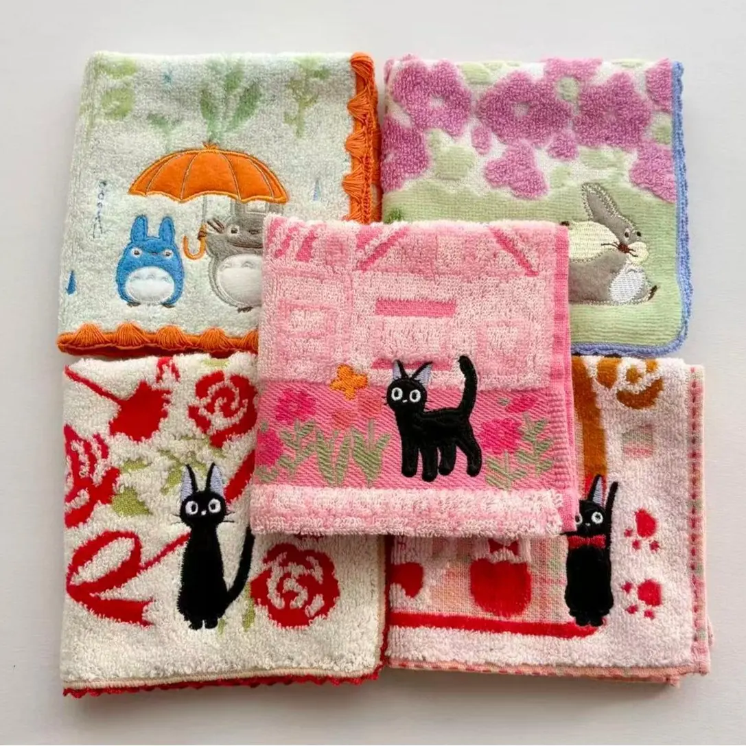 Beautiful Embroidery Cotton Hand Jacquard Towel for Bathroom, Kitchen, Home Decor decorative towel cotton towel Soft cute girly gifts
