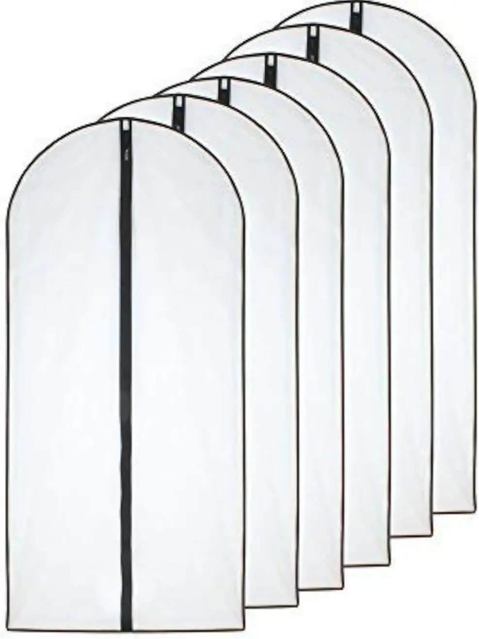 Garment Bags for Hanging Clothes Plastic Garment Bags with Zipper Hanging Clothes Cover Dress Bag for Suits, Coats Closet