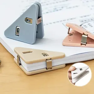 Triangle Corner Paper Clips, Paperclips, Anti-Curling Book Corner Protector Binder Clips, Durable Morandi Color Paper Holder for Student Books, Office Documents & Page Organization – Keep Pages Flat & Prevent Curling, Stationery Office Supplies