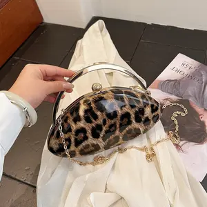 2026 New Arrival Premium Leopard Print Evening Bag, Multi-use Women Shoulder Crossbody Clutch Fashion Handbag