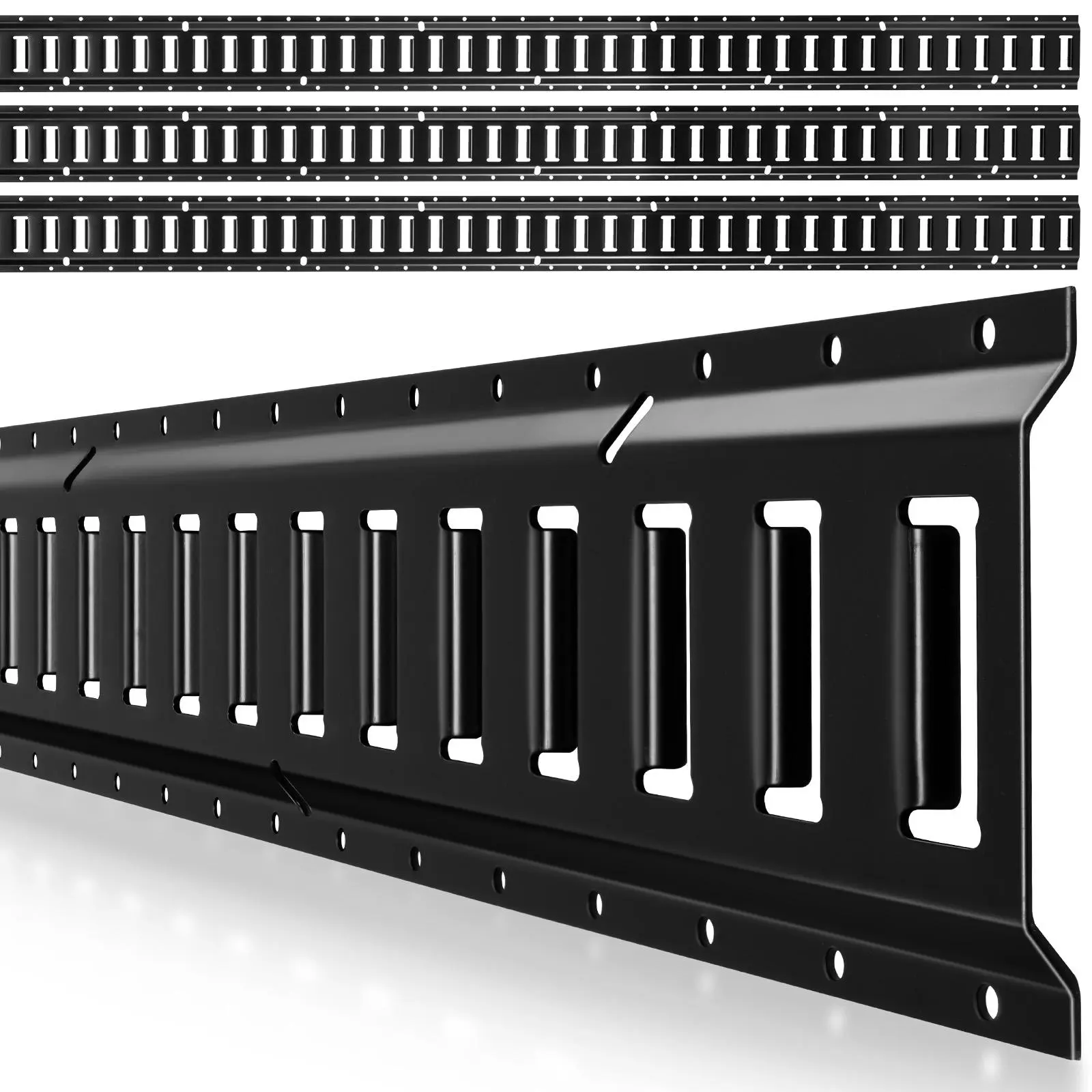 【summerfinds】VEVOR E-Track Tie-Down Rails, 4 Pack, 7.7 ft E Track Rails Secures Cargo & Heavy Loads Up to 2,000 lbs, Trailer Tie-Down System Suitable for Garages, Vans, Motorcycle Tie Downs, ATV Mountings