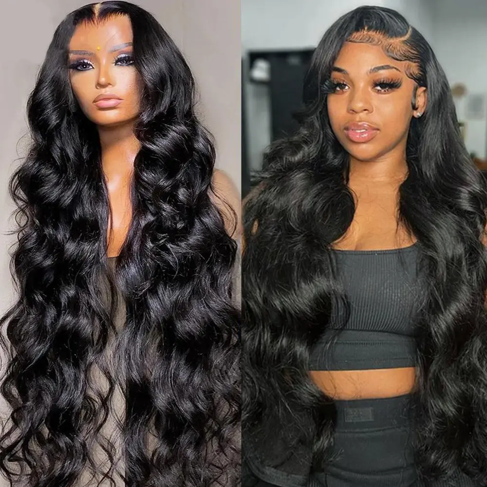Bling Hair 13x6 Lace Front Wigs Human Hair Pre Plucked Body Wave HD Lace Front Wigs Human Hair 180% Density Frontal Wigs Human Hair