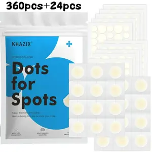 KHAZIX Water Gel Texture for Facial Pore Cleansing Acne Patch,360+24PCS Combination Pack Nightly Use for Acne and Whiteheads,