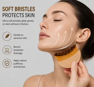 Facial Lymphatic Drainage Brush – Jawline Sculpting Massager, Reduce Puffiness, Lift & Contour Face