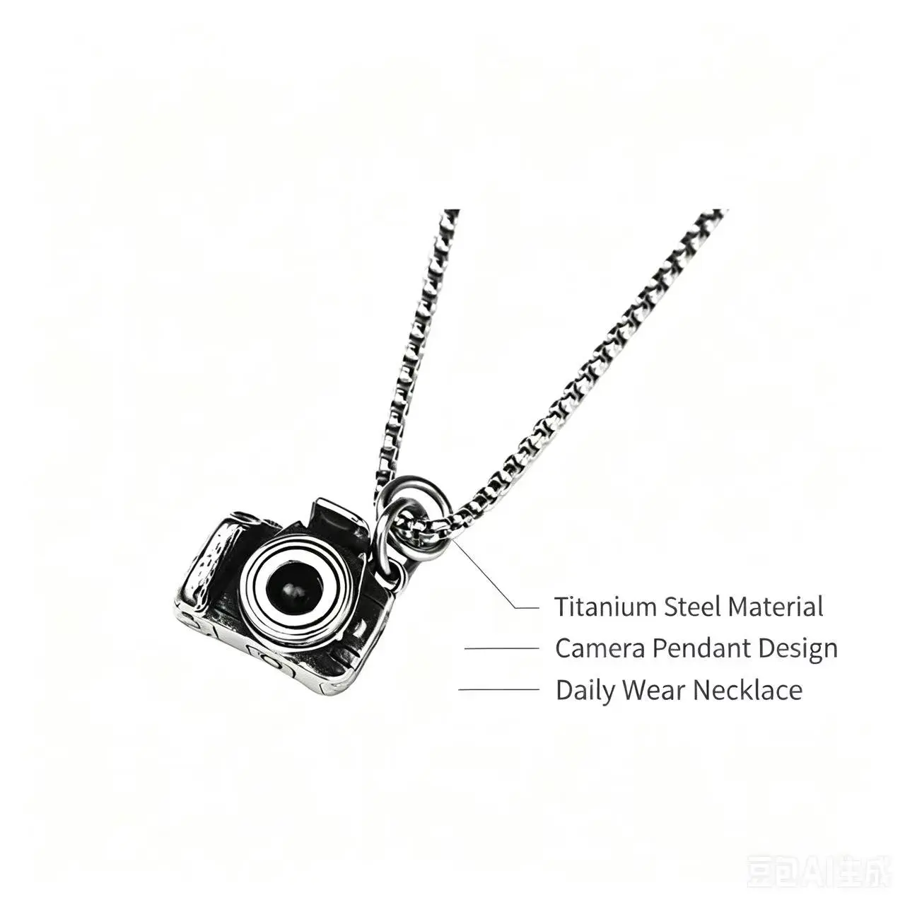 Retro Camera Pendant Photo Chain Necklaces, Stainless Steel Vintage Chain Jewelry for Unisex, Casual Daily Wear Gift for Photographers, Retro Digital Camera Necklaces, Chain Jewelry Necklaces