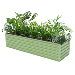 17" Tall 6.5x2 Rectangle Aluminum Raised Garden Bed (6 in 1)【Upgrade 2.0】