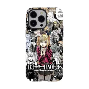 Vintage Death Note Misa Amane Phone Case, Anime Collage Tough Cover, Compatible with iPhone 11-17 Pro Max/Plus and Samsung Galaxy S23-25