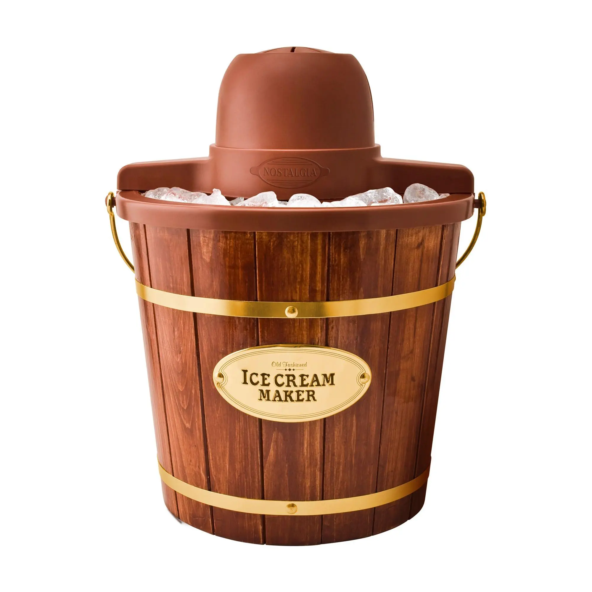 Nostalgia 4-Quart Wood Bucket Ice Cream Maker Nostalgia 4-Quart Wood Bucket Ice Cream Maker