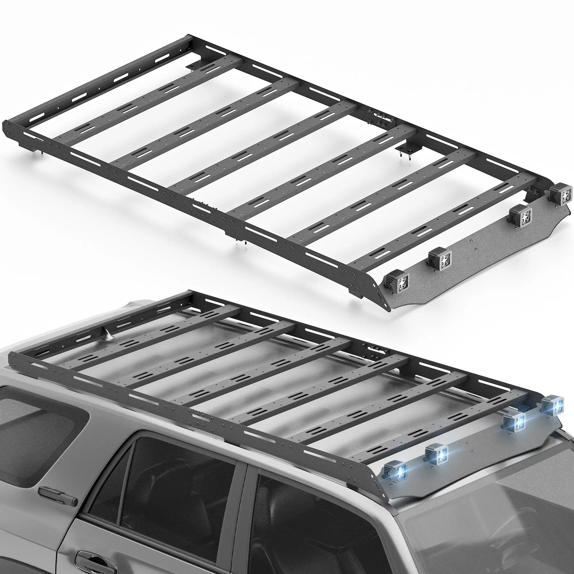 Yzona Full Size Car Roof Rack Cargo Basket, Automotive Vehicle Accessories for 2010-2024 Toyota 4Runner 5th Gen