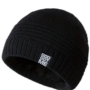 Unisex Thick Knit Warm Beanie Soft Acrylic Winter Hat, GOD GOT ME Fashion Label