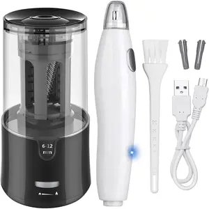 Electric Pencil Sharpener & Rechargeable Electric Eraser, Auto Stop, Super ,  Sharpen, 140 Eraser Refills,  for Drafting, Drawing, Crafts, Arts