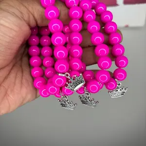Hot pink Beaded Bracelet