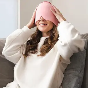 360 Degree Full Coverage Cold Hot Sleep Mask, Sleeping Eye Mask, Soft Stretchable Material, Relieves Migraines, Cooling and Heating, Multi-Use Hat