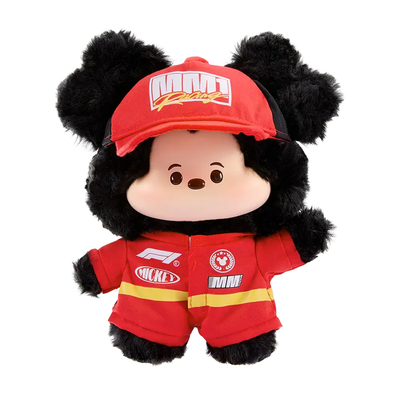 MINISO Disney Mickey F1 Speed Life Series Soft Vinyl PVC Keychain Pendant, Unisex Cute Cartoon Racer Outfit Bag Charm Collectible Toy for Backpack, Keys (TV & Movies Themed Gift), Bag Charms, Cartoon Character
