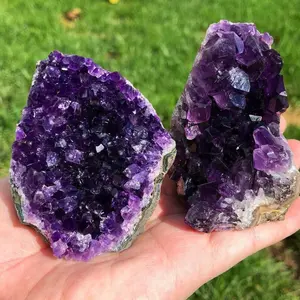 80-100g Raw Amethyst Crystal Quartz Cluster Specimens Healing Reiki Ornaments