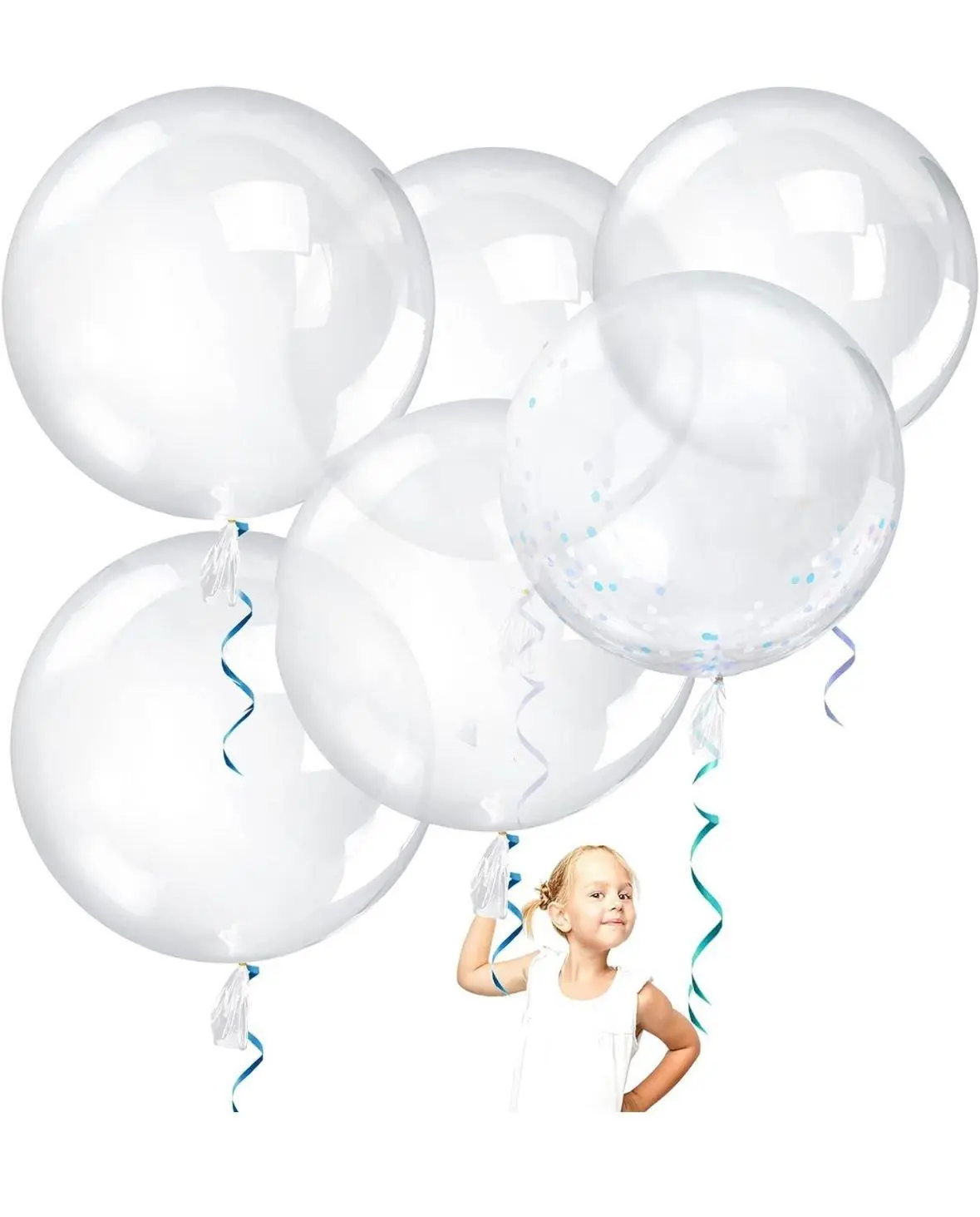 Bubble Clear Bobo Balloon 18-24"