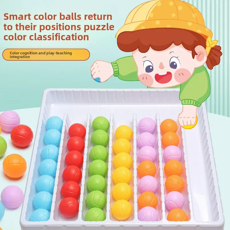 Montessori Color Sorting Ball Game – Top Christmas Gift for Kids 3–6