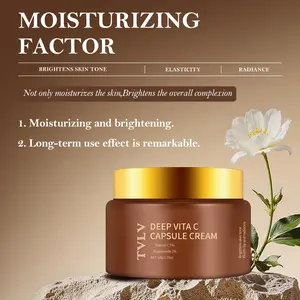 Vitamin C Capsule Cream Facial Moisturizing & Brightening Skin Tone, Hydrating Formula for Even Complexion, Daily Skincare Essential