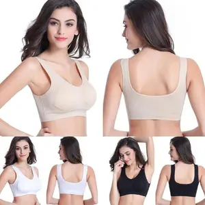 Tiktok shop 3-Pack Sports Bras for Women, Padded Strappy Racerback Push Up Open Back Medium Support Sports Yoga