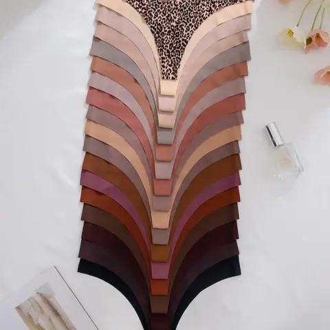 Women's Solid Color & Leopard Print Seamless Thong, Soft Comfy Breathable Thong for Daily Wear, Women's Underwear for All Seasons, Fashion Comfy Underwear, Breathable Fit Panties, Breathable Stretch Panties