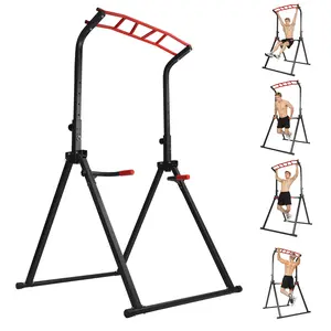 Foldable Pull-Up Bar with Adjustable Height for Pull-Up and Rowing Training Independent Tower-Type Device Fitness Training Equipment Adjustable Foldable Bench Whole Body Vibration Exercise Platform Trainer Ab