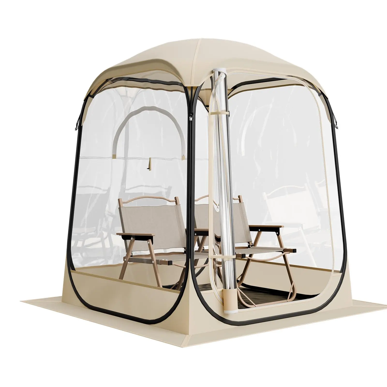 【DealsForYouDays】VEVOR Pop up Sports Tent,  50x50 in Clear Bubble Tent for 1 Person, Waterproof Outdoor Pod with Floor Mat & Top Cover, Garden Igloo Dome Tents Camping Shelter for Events Fishing Cheering