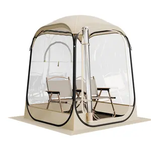 VEVOR Pop up Sports Tent,  50x50 in Clear Bubble Tent for 1 Person, Waterproof Outdoor Pod with Floor Mat & Top Cover, Garden Igloo Dome Tents Camping Shelter for Events Fishing Cheering
