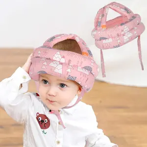 Toddler Walking Helmet, Baby Bumper Protect Hat Head Cushion Breathable, Kids Anti-Fall Safety Cap for Walking and Playing-Pink
