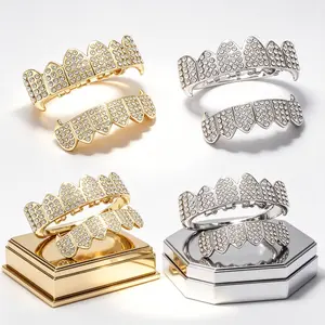 Men Hip-hop Style Braces 5A Hard Zirconia Exquisite Inlays Star Model for Halloween Parties Tooth Decoration