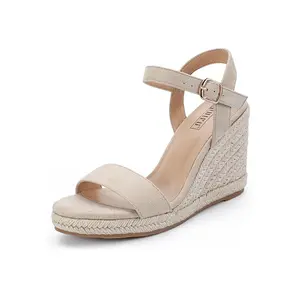 IDIFU IN4 Espadrille Wedges for Women Platform Wedge Sandals High Heels Espadrilles Wedges Heels for Women Sandals Dressy Open Toe Slingback Wedge Shoes Causal Summer Bridal Wedding Prom Wedges