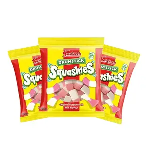 Swizzles Squashies Drumstick Candy - Original Raspberry & Milk Flavor Candies - 120g Each - 3 Pack Bundle - Imported from the UK