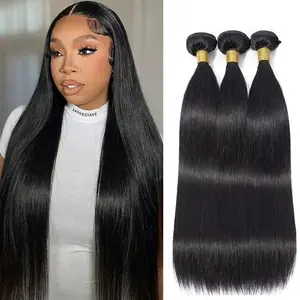 Straight/Body Wave Unprocessed 14A Brazilian Virgin Weave Human Hair Bundles 12-30 Inch for Women Wavy Human Hair Extensions Natural Black Hair Bundles Budget Friendly