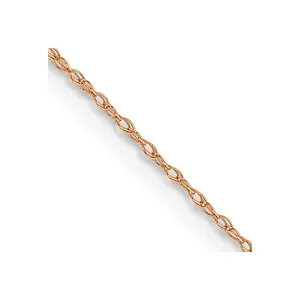 10k Rose Gold 0.5 mm Carded Cable Rope Chain (0.29 grams)