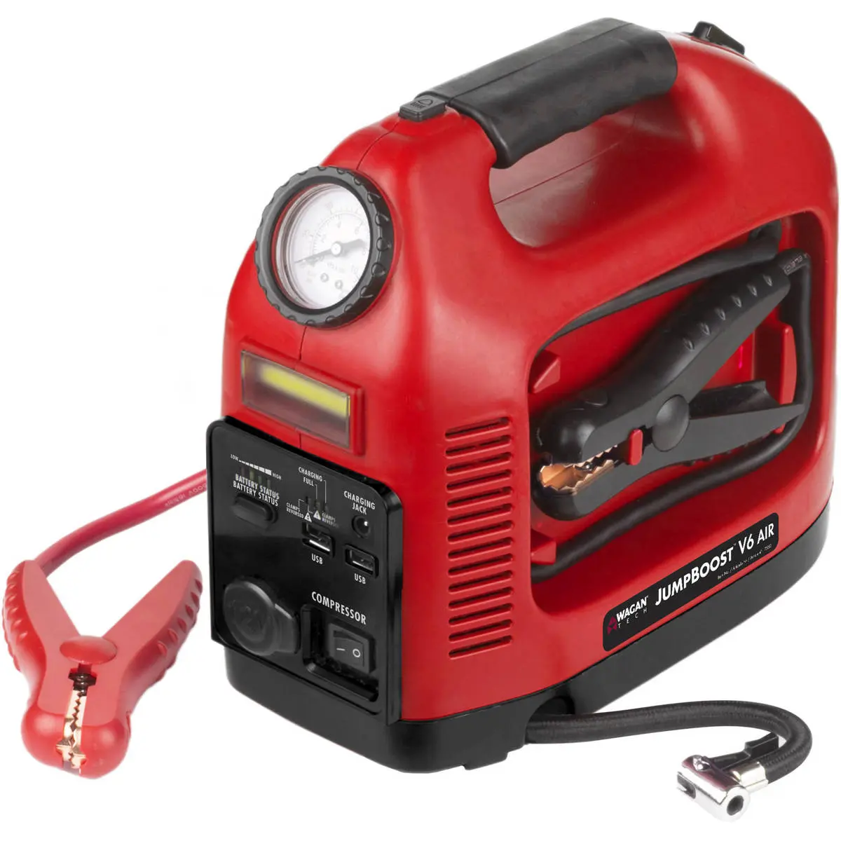 Wagan JumpBoost V6 Air High Power Portable Emergency Jump Starter - 600A Peak Amps, Compact, Emergency Boost for Cars, Motorcycles