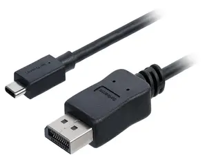 StarTech.com CDP2DPMM6B 6ft USB C to DisplayPort Cable - Black - 4K 60Hz DisplayPort Cable - USB Type C to DisplayPort Adapter Cable (CDP2DPMM6B)
