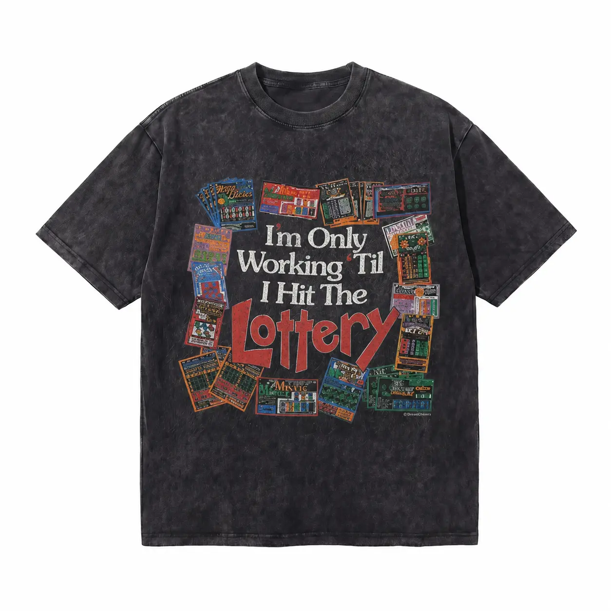 LAWLESSROW Lottery Dreams Vintage Acid Wash Tee